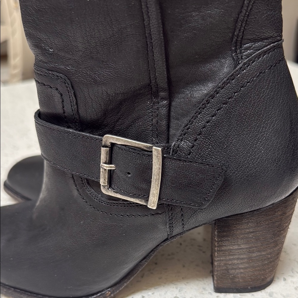 Trask Black Combat & Moto Boots Premium Leather Style - Picture 7 of 16